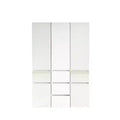 HomeStock 70.9 in.H x 17.72 in.W White Wood Composite Closet System for Universal Storage with Storage Bins