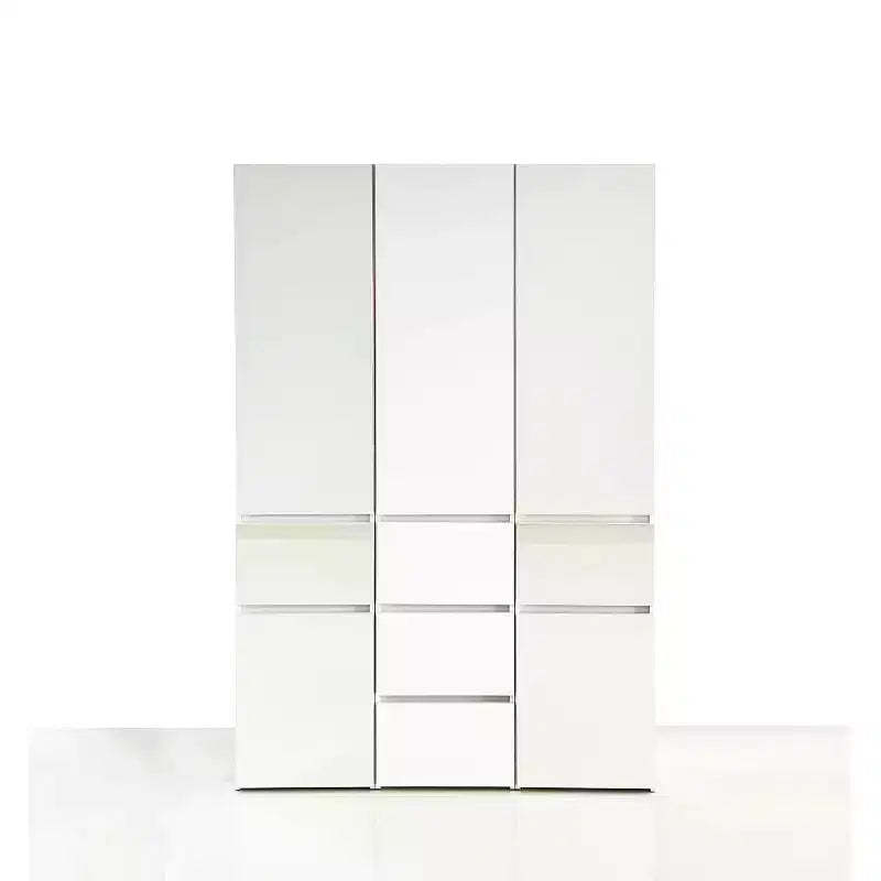 70.9 in.H x 17.72 in.W White Wood Composite Closet System for Universal Storage with Storage Bins