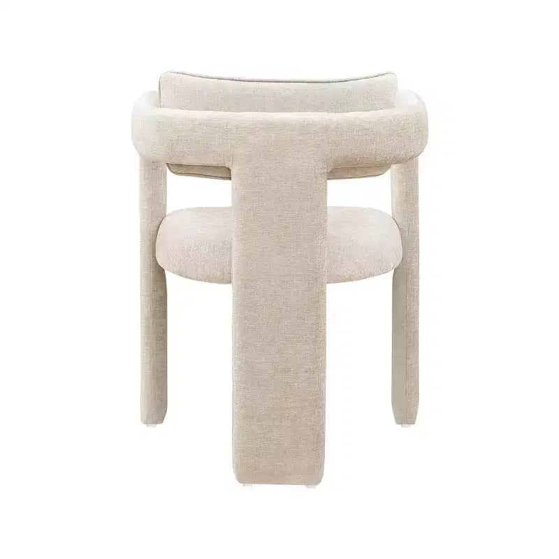 Brenda Beige Chenille Fabric Dining Chair, Set of 2