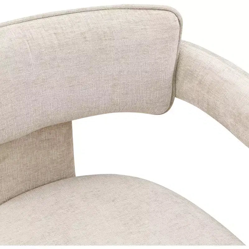 Brenda Beige Chenille Fabric Dining Chair, Set of 2