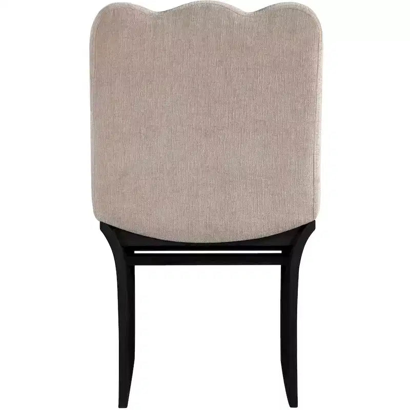 Shaw Beige Chenille Fabric Upholstered Dining Chair