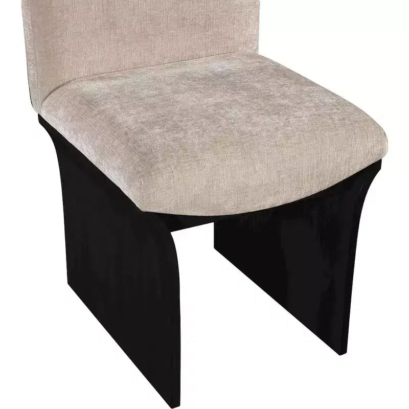 Shaw Beige Chenille Fabric Upholstered Dining Chair