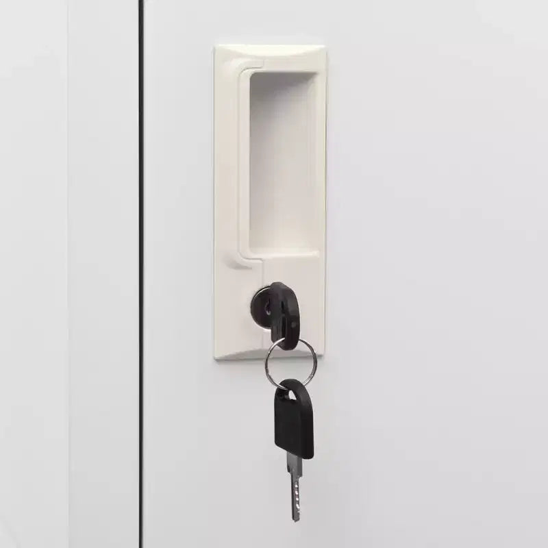 Steel Locker Cabinet with 3 Compartments - Resistant, Easy Assembly, Secure Storage, and Easy Cleaning