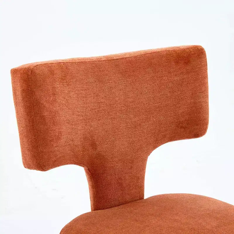 Set of 2 Mid Century Counter Height Bar Stools, Farmhouse Linen Fabric Upholstered Kitchen Accent Chair Curved Backrest