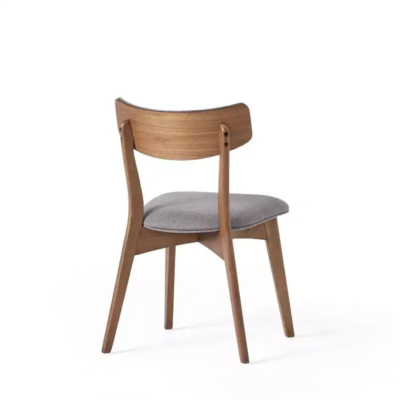 Leora Mid-Century Modern Wood Fabric Upholstered 5 Piece Dining Set