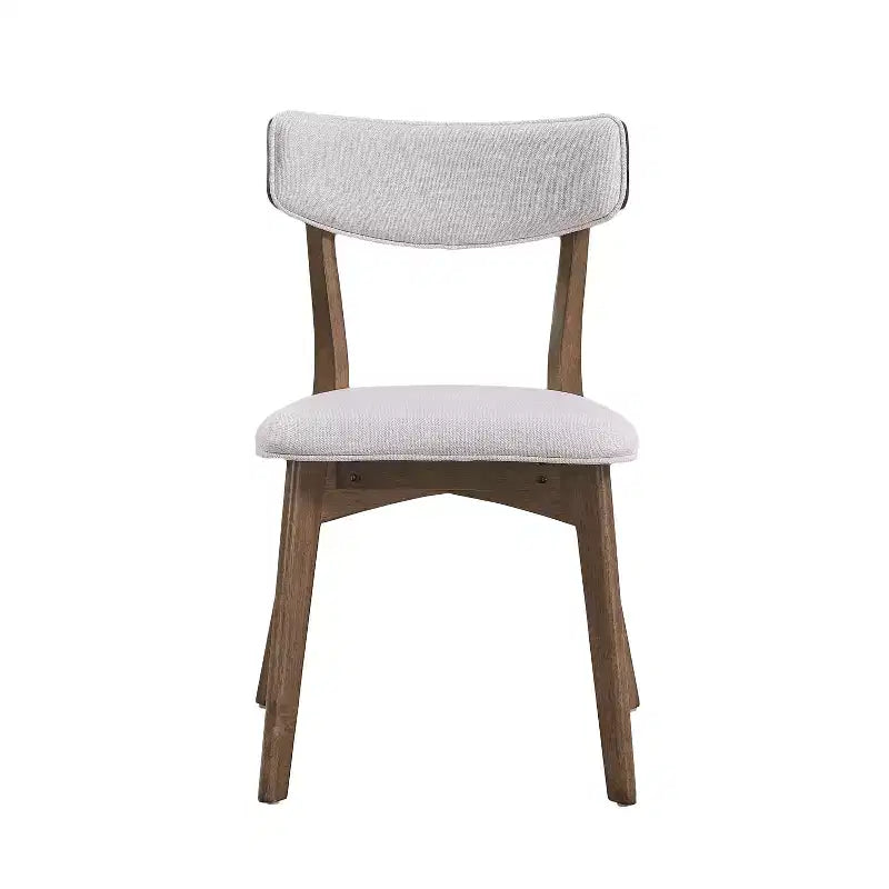 Leora Mid-Century Modern Wood Fabric Upholstered 5 Piece Dining Set