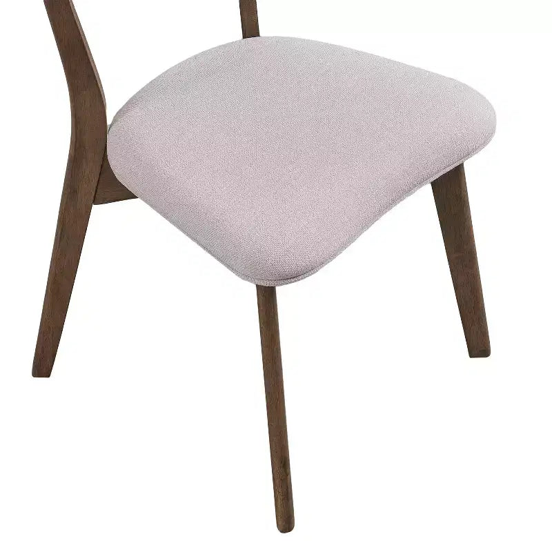 Leora Mid-Century Modern Wood Fabric Upholstered 5 Piece Dining Set