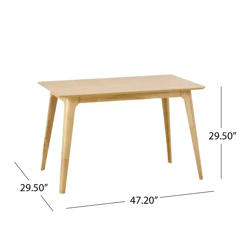 Leora Mid-Century Modern Wood Fabric Upholstered 5 Piece Dining Set