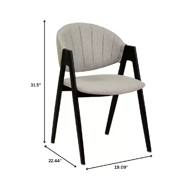 Savor Modern Dining Chair  Upholstered Side Chairs with Curved Back and Iron Frame Mid-Century Kitchen & Dining Room Chairs Set of 2