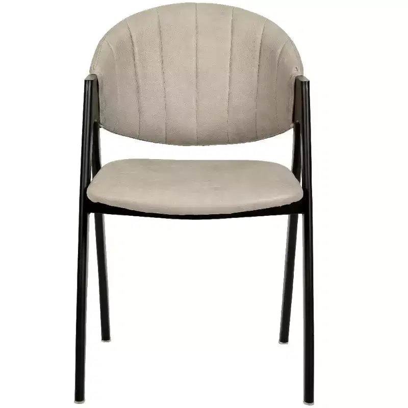 Savor Modern Dining Chair  Upholstered Side Chairs with Curved Back and Iron Frame Mid-Century Kitchen & Dining Room Chairs Set of 2