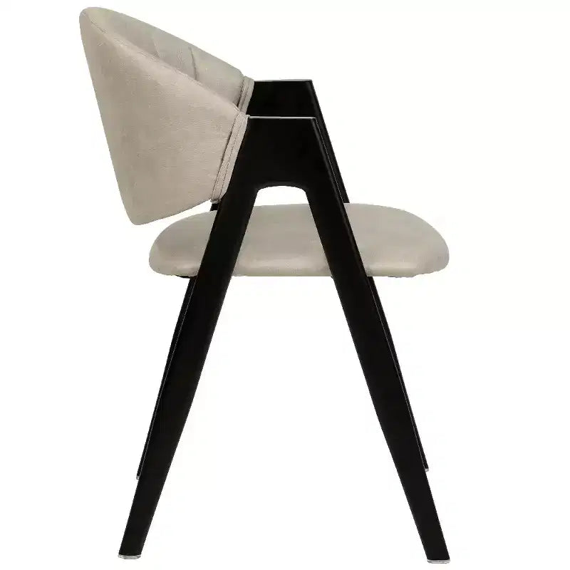 Savor Modern Dining Chair  Upholstered Side Chairs with Curved Back and Iron Frame Mid-Century Kitchen & Dining Room Chairs Set of 2
