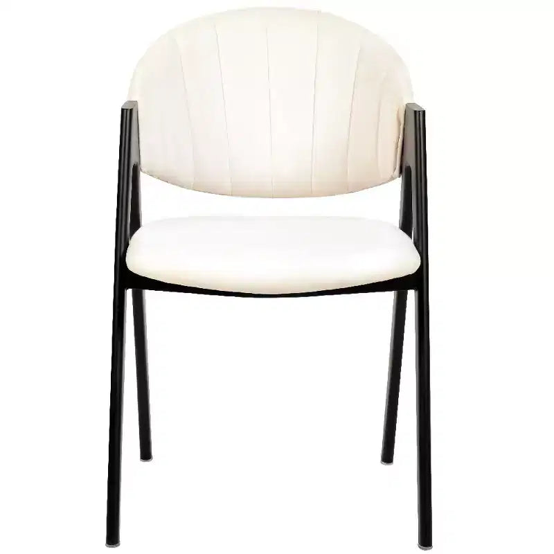Savor Modern Dining Chair  Upholstered Side Chairs with Curved Back and Iron Frame Mid-Century Kitchen & Dining Room Chairs Set of 2