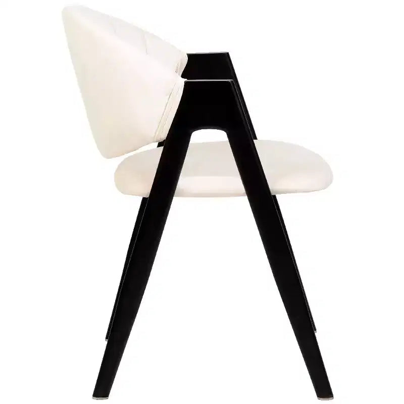 Savor Modern Dining Chair  Upholstered Side Chairs with Curved Back and Iron Frame Mid-Century Kitchen & Dining Room Chairs Set of 2