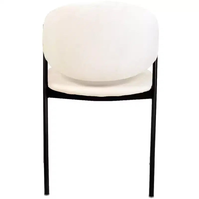 Savor Modern Dining Chair  Upholstered Side Chairs with Curved Back and Iron Frame Mid-Century Kitchen & Dining Room Chairs Set of 2