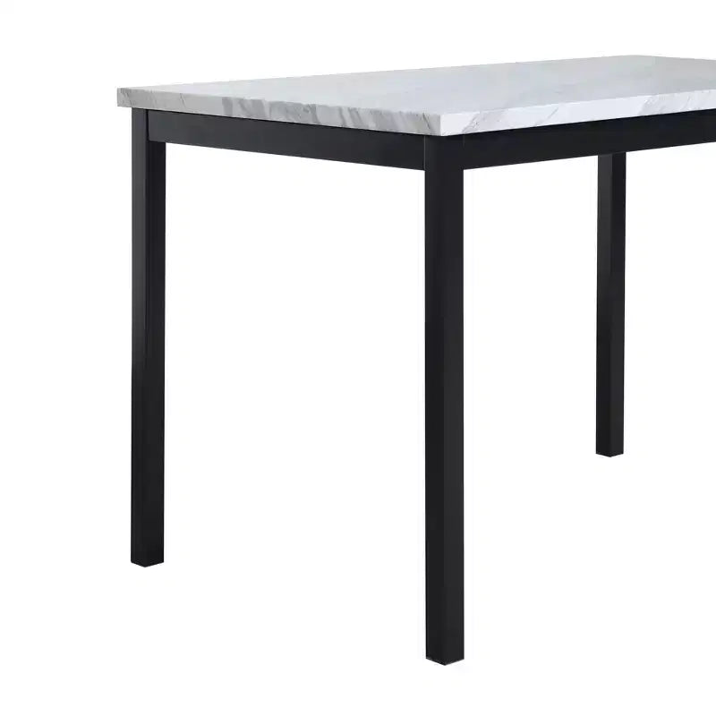 Dining Table 48 Modern Dining Table CKitchen Table with Faux Marble Top and Metal Legs for Dining Room, Living Room