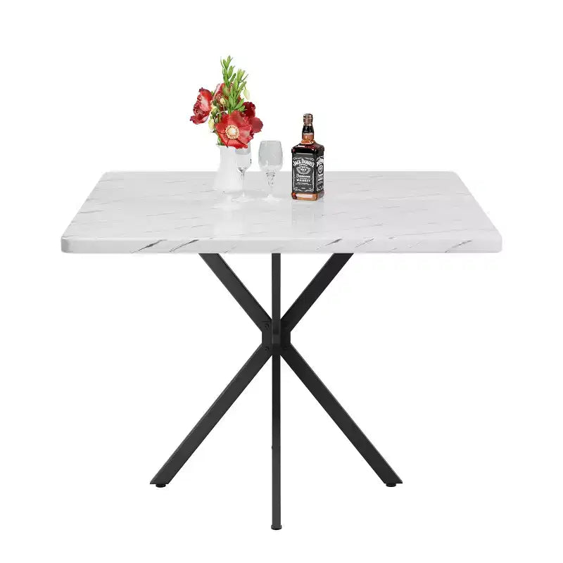 Square Dining Table Modern Dining Table for 4-6 Person, Coffee Table for Kitchen Dining Room, Office