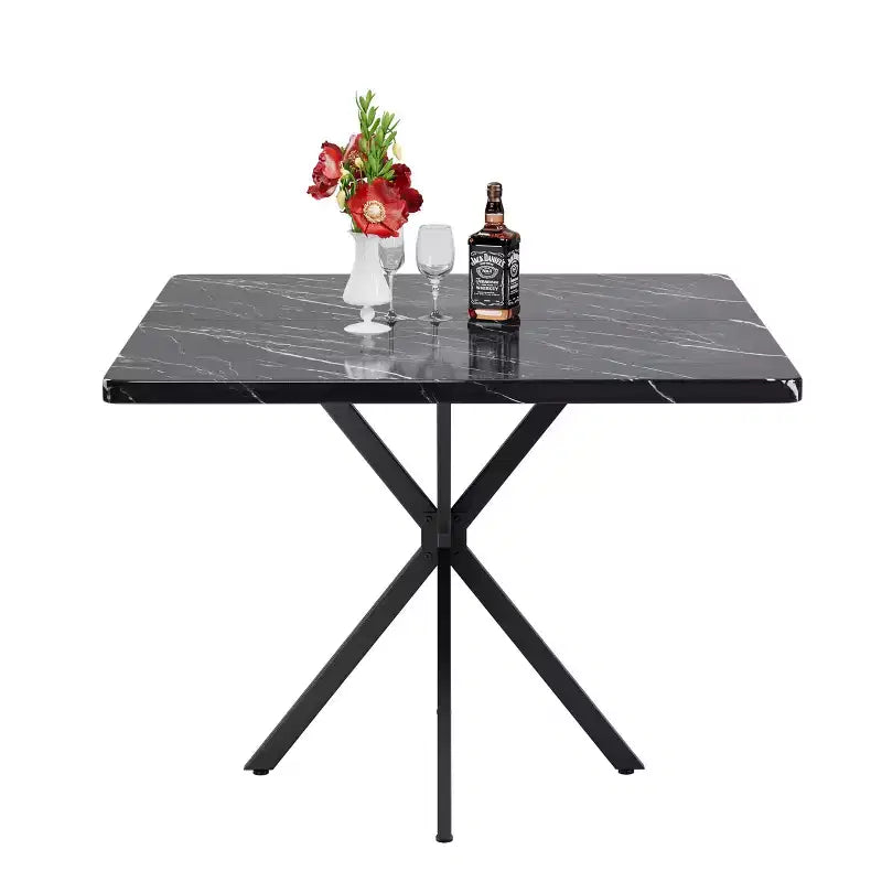 Square Dining Table Modern Dining Table for 4-6 Person, Coffee Table for Kitchen Dining Room, Office