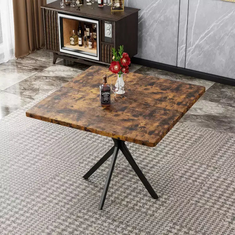 Square Dining Table Modern Dining Table for 4-6 Person, Coffee Table for Kitchen Dining Room, Office