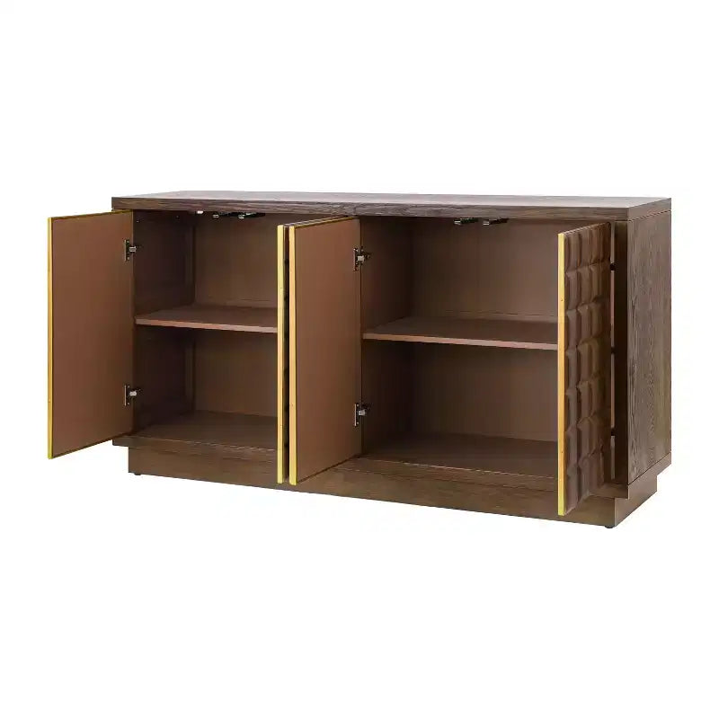 Viviana 58.6'' Modern Storage Cabinet with 4 Doors and Adjustable Shelves
