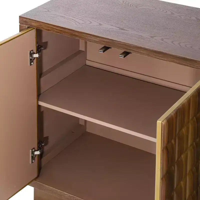 Viviana 58.6'' Modern Storage Cabinet with 4 Doors and Adjustable Shelves