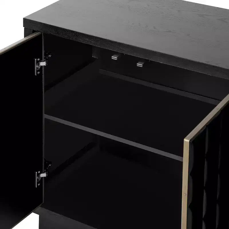 Viviana 58.6'' Modern Storage Cabinet with 4 Doors and Adjustable Shelves