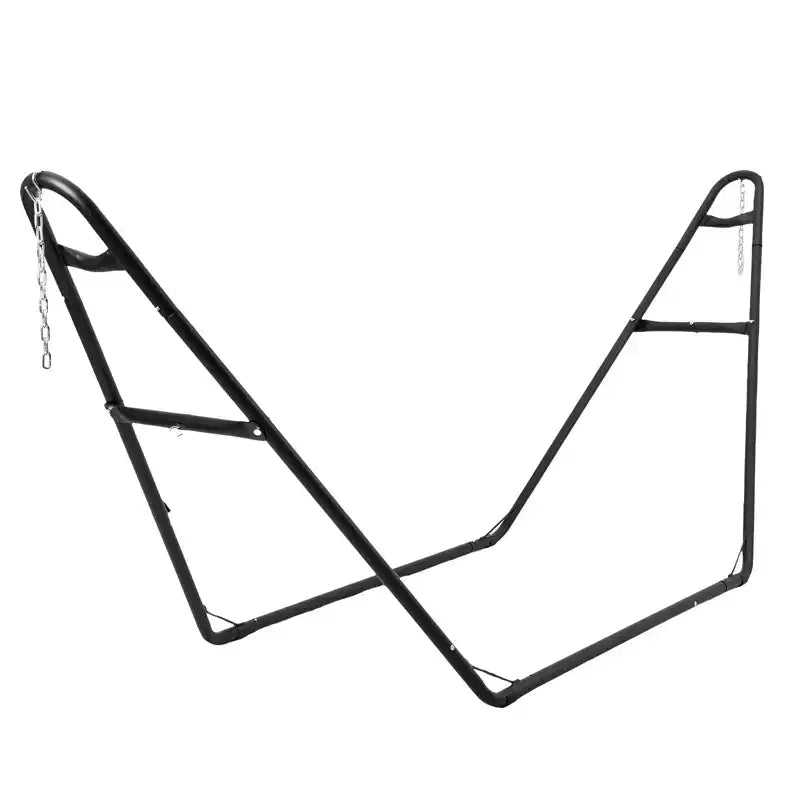 Heavy-Duty Portable Hammock Stand - 550lb Capacity, Fits 9.5-14ft Hammocks, Steel Frame for Indoor/Outdoor, Black