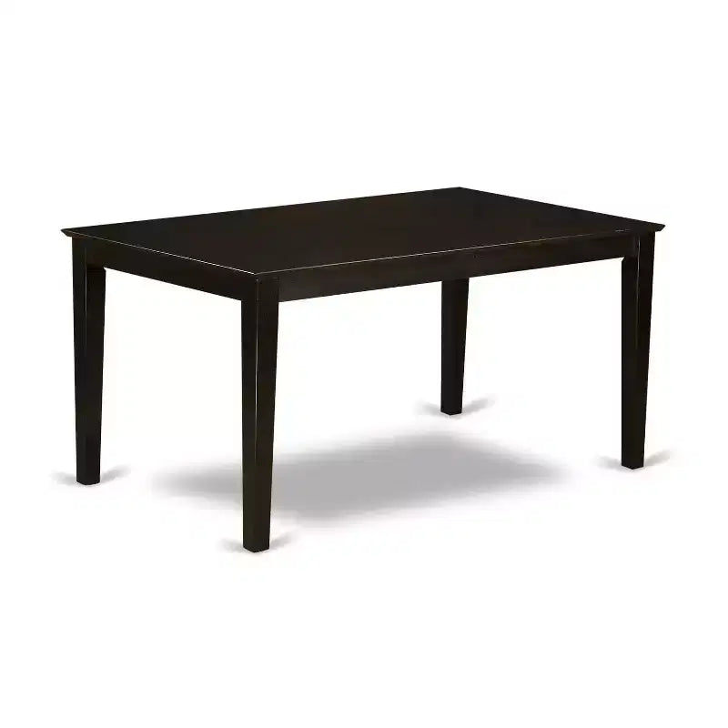5-Piece Rectangle Cappuccino Finish Solid Wood Top Dining table with 4 Chairs
