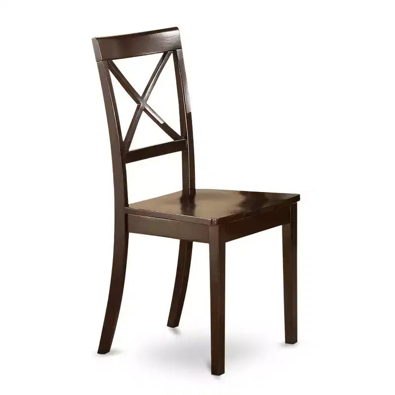 5-Piece Rectangle Cappuccino Finish Solid Wood Top Dining table with 4 Chairs