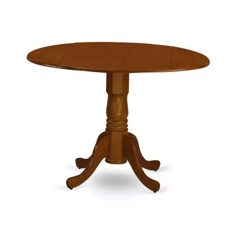 Dining Set - 5 Piece Kitchen Table & Chairs - 42 Round Table, Black Cherry Finish