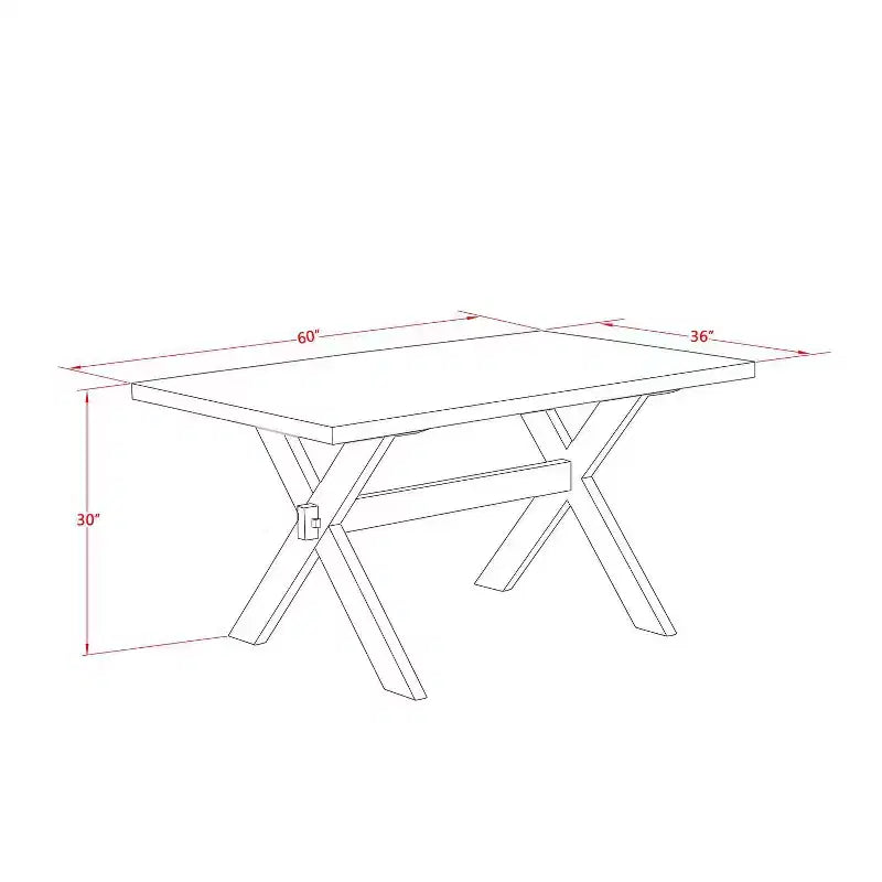 5-Piece Natural Oak Finish Solid Wood Top Dining Table with 4-Parson Chair