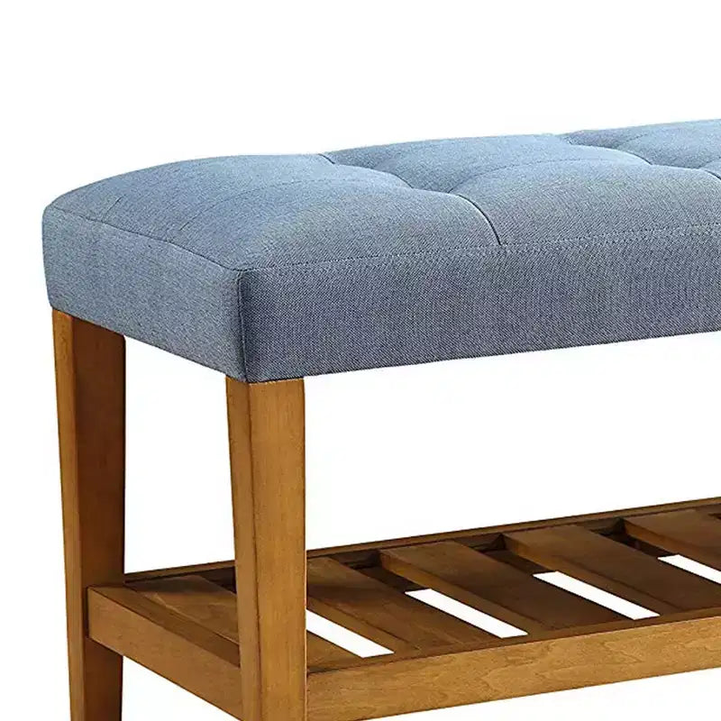 Bench, Blue & Oak