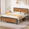 retro-style board bed frame is suitable for mattresses ranging from 10 inches to 14 inches in height,