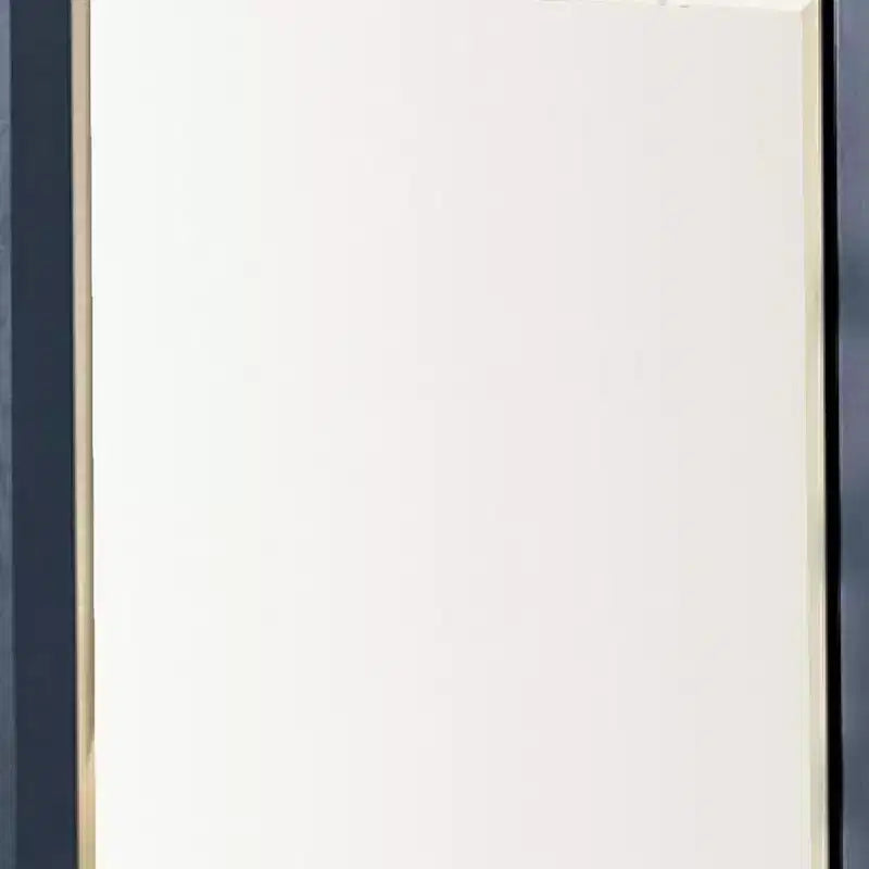 36 Inch Dresser Mirror, Blue Pinewood Frame, Dark Brown Top