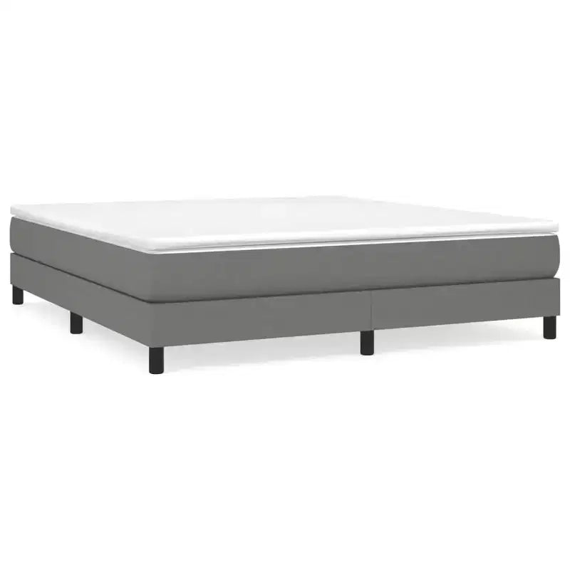 Bed Frame Dark Grey Fabric (100% polyester), plywood, engineered wood