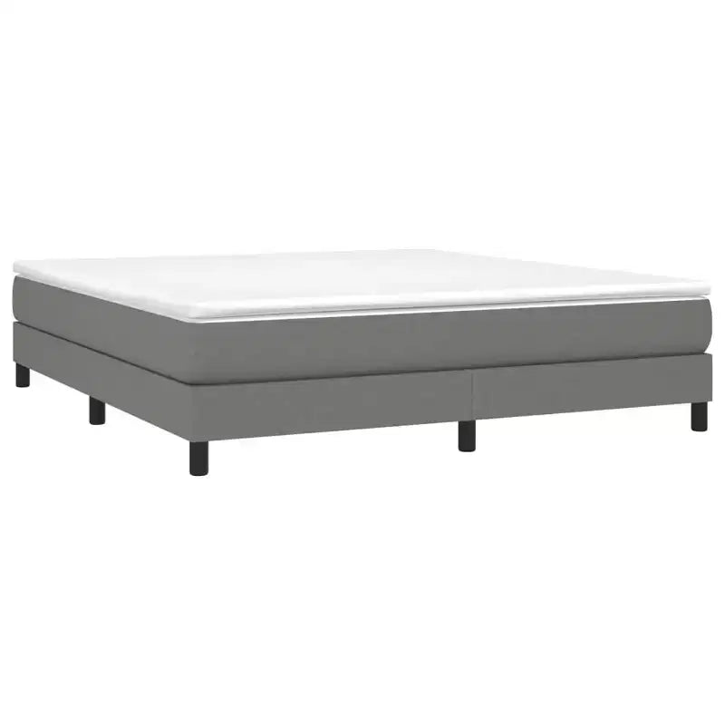 Bed Frame Dark Grey Fabric (100% polyester), plywood, engineered wood