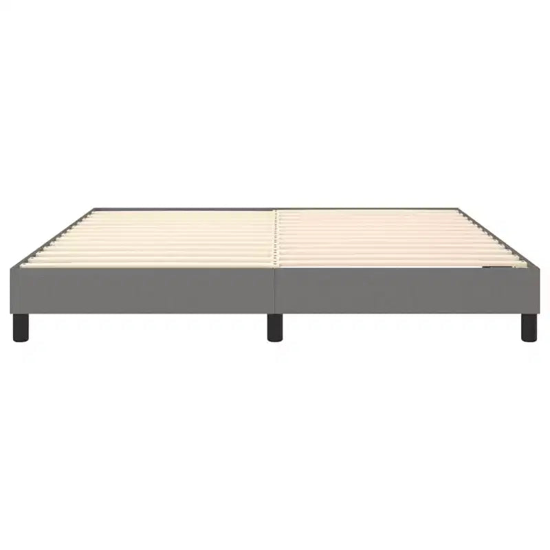 Bed Frame Dark Grey Fabric (100% polyester), plywood, engineered wood