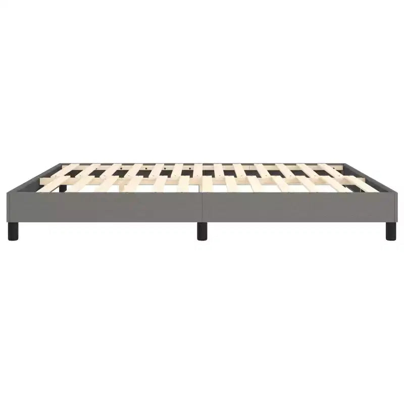 Bed Frame Dark Grey Fabric (100% polyester), plywood, engineered wood