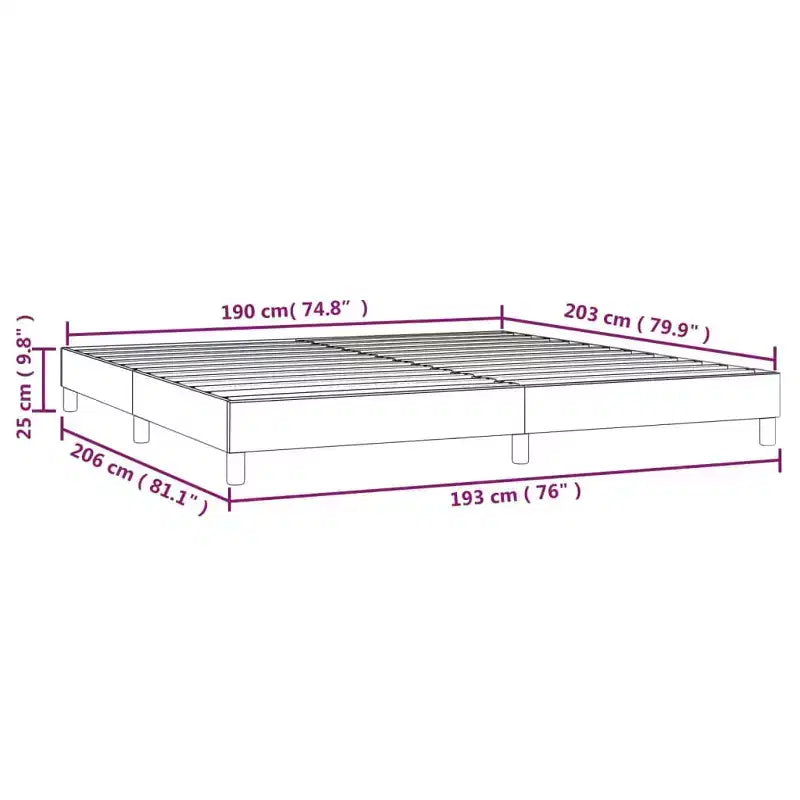 Bed Frame Dark Grey Fabric (100% polyester), plywood, engineered wood