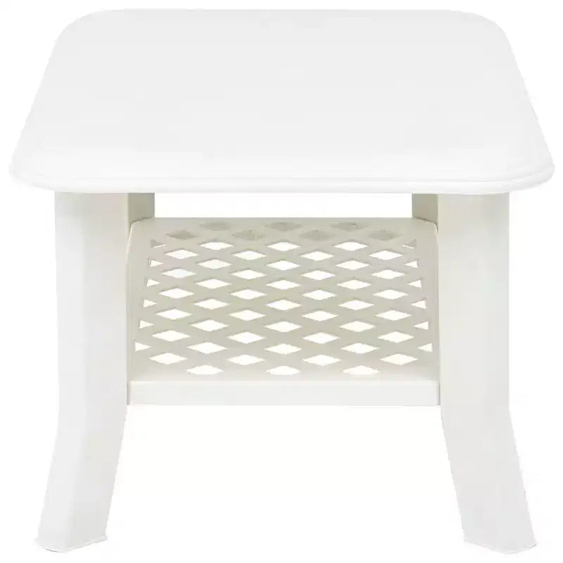 Coffee Table End Table with Storage Shelf Side Couch Table Plastic