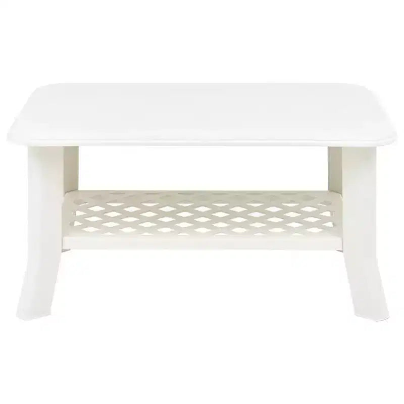 Coffee Table End Table with Storage Shelf Side Couch Table Plastic