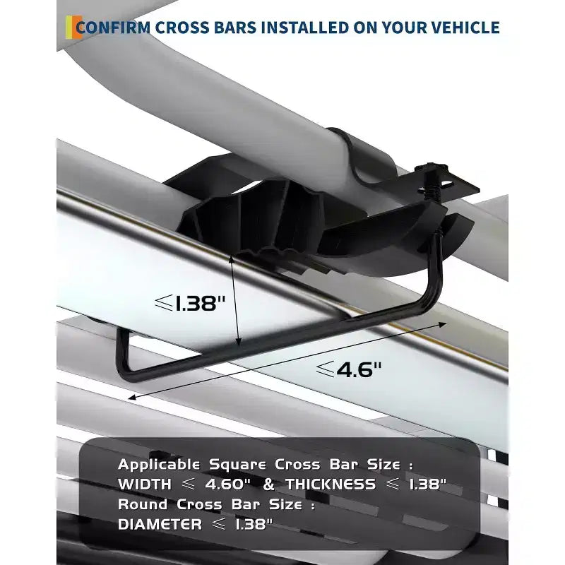 Roof Rack Cargo Carrier, 51''x36'' 200LBS Capacity  Electroplated Steel Roof Basket with Wind Fairing for SUV/Jeep/BMW
