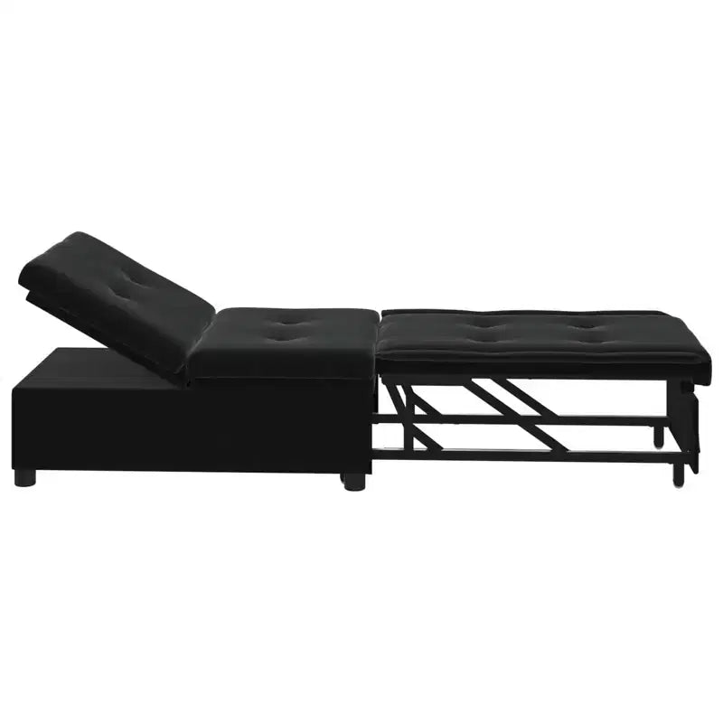Sofa Bed Dark gray 67 x 194 x 38 cm Velvet