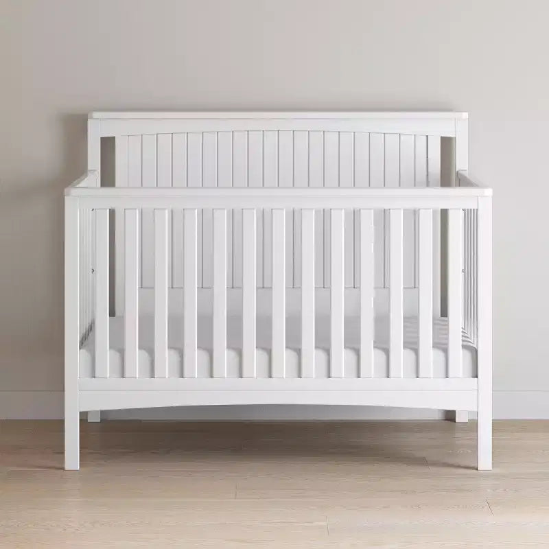 Scout 4-in-1 Convertible Crib, Converts to Day Bed, Toddler Bed and Full Size Bed, 3 Mattress Positions, Baby Safe Finish