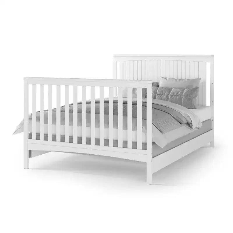 Scout 4-in-1 Convertible Crib, Converts to Day Bed, Toddler Bed and Full Size Bed, 3 Mattress Positions, Baby Safe Finish