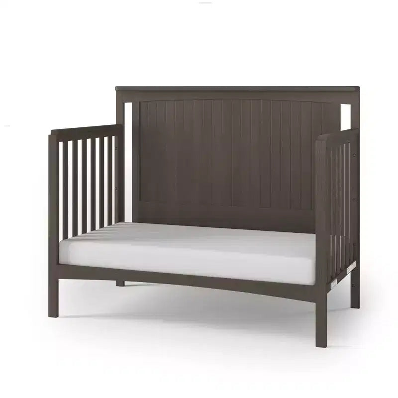 Scout 4-in-1 Convertible Crib, Converts to Day Bed, Toddler Bed and Full Size Bed, 3 Mattress Positions, Baby Safe Finish