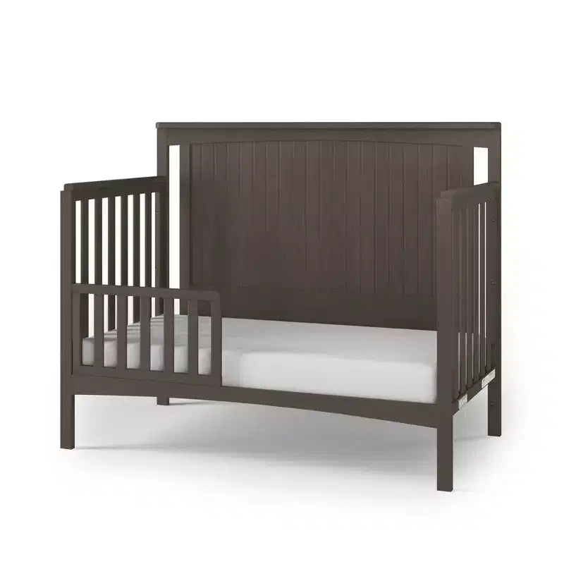 Scout 4-in-1 Convertible Crib, Converts to Day Bed, Toddler Bed and Full Size Bed, 3 Mattress Positions, Baby Safe Finish