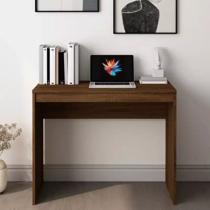 Desk Sonoma Oak Engineered Wood Small Minimalist Desk