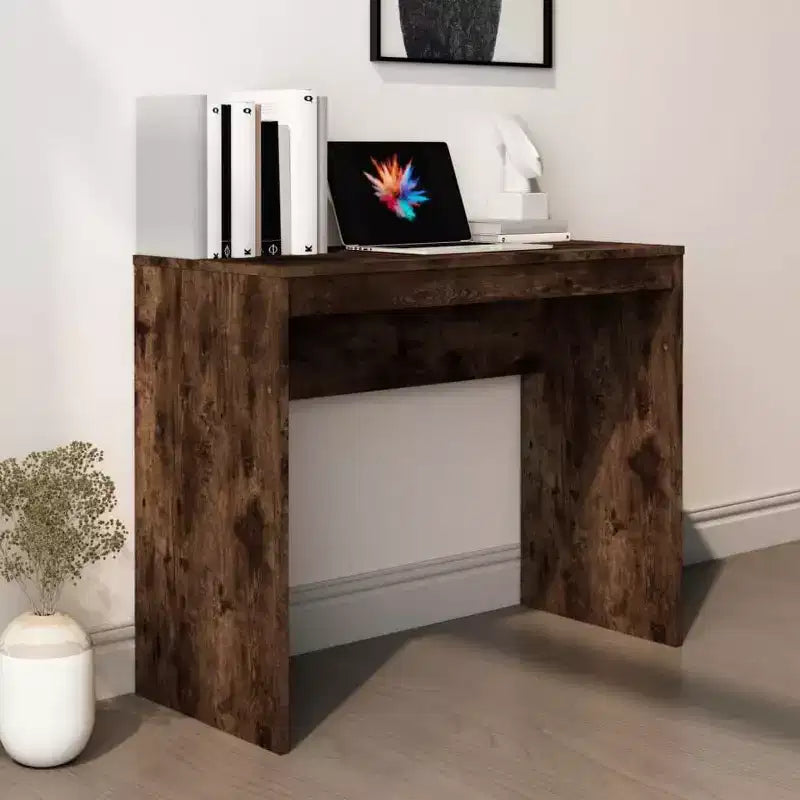 Desk Sonoma Oak Engineered Wood Small Minimalist Desk