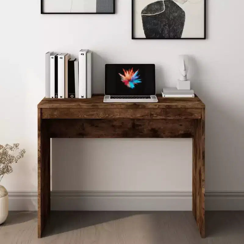 Desk Sonoma Oak Engineered Wood Small Minimalist Desk
