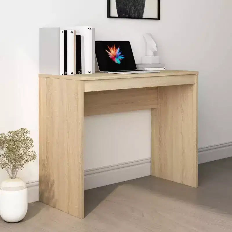 Desk Sonoma Oak Engineered Wood Small Minimalist Desk
